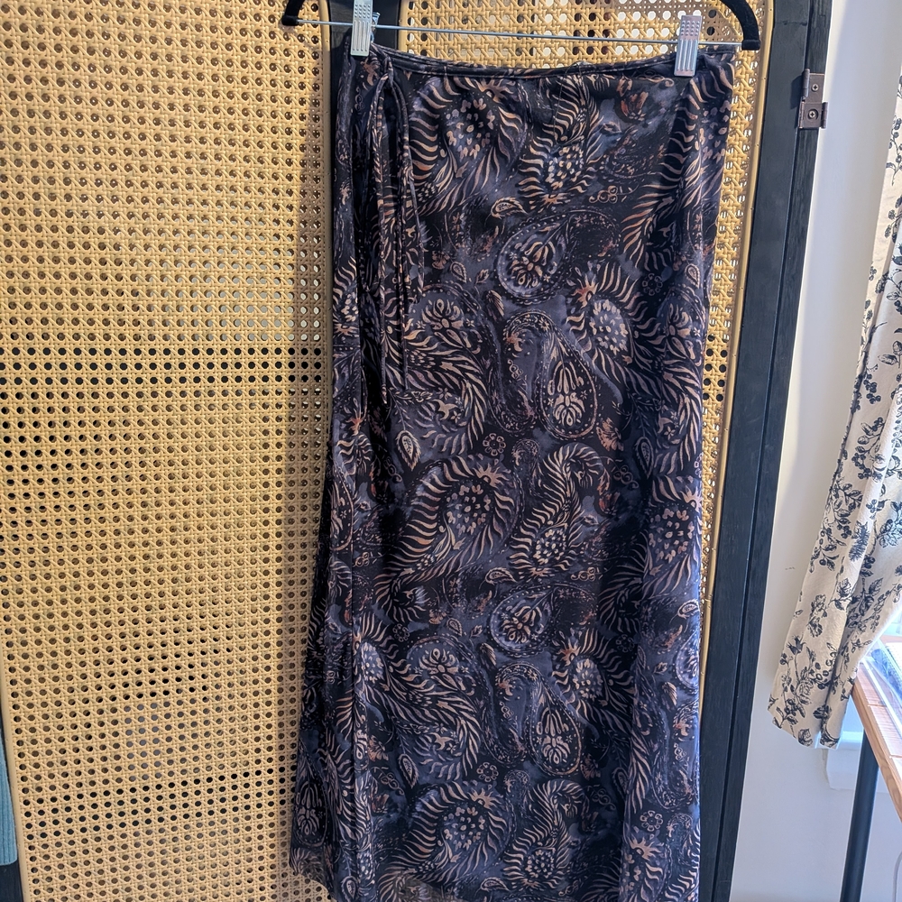 SEXY skirt Zara Double Layer Mesh Skirt With Faux Tie Waist